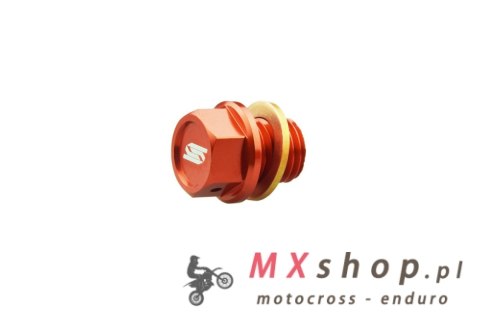 SCAR RACING KOREK SPUSTOWY OLEJU Z MAGNESEM KTM SX / SXF / EXCF, HUSQVARNA TC / TX / FE / FX, GAS GAS MC / EC / EX KOLOR POMARAŃ