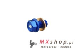 SCAR RACING KOREK SPUSTOWY OLEJU Z MAGNESEM YAMAHA YZ 250F '01-'25, YZ 450F '03-'25, YZ 125 '05-'25, WR 250F '01-'25 KOLOR NIEBI