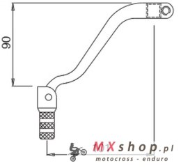 BUZZETTI DŹWIGNIA ZMIANY BIEGÓW ALUMINIOWA HONDA CRF 450R '04-