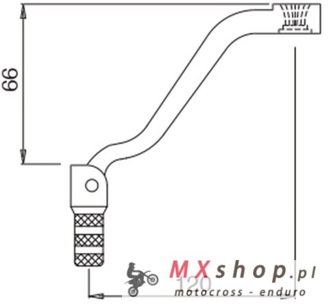 BUZZETTI DŹWIGNIA ZMIANY BIEGÓW ALUMINIOWA KTM EXC 125/250 '01-