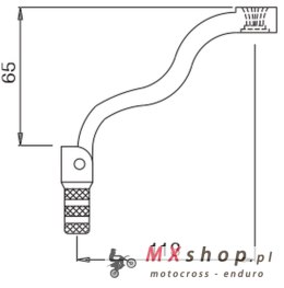 BUZZETTI DŹWIGNIA ZMIANY BIEGÓW ALUMINIOWA KTM EXC 250/300 '05-