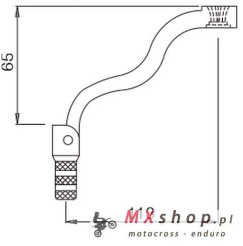 BUZZETTI DŹWIGNIA ZMIANY BIEGÓW ALUMINIOWA KTM EXC 250/300 '05-