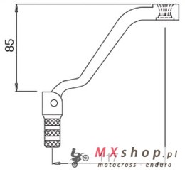 BUZZETTI DŹWIGNIA ZMIANY BIEGÓW ALUMINIOWA KTM EXC 400/450/525 '00-