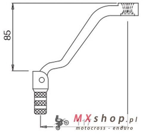 BUZZETTI DŹWIGNIA ZMIANY BIEGÓW ALUMINIOWA KTM EXC 400/450/525 '00-