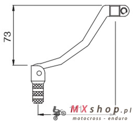 BUZZETTI DŹWIGNIA ZMIANY BIEGÓW ALUMINIOWA YAMAHA YZ 450F '07-