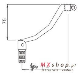 BUZZETTI DŹWIGNIA ZMIANY BIEGÓW ALUMINIOWA YAMAHA YZ/WR 250/450F '04-
