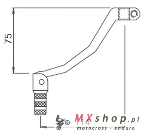 BUZZETTI DŹWIGNIA ZMIANY BIEGÓW ALUMINIOWA YAMAHA YZ/WR 250/450F '04-