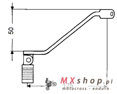 BUZZETTI DŹWIGNIA ZMIANY BIEGÓW STALOWA HONDA MTX 125R; CRM 125; CRF 230; XL 600; XR 600