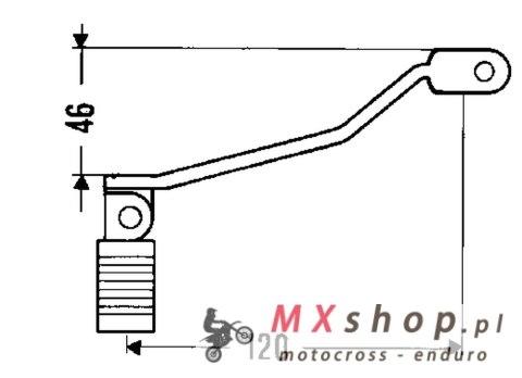 BUZZETTI DŹWIGNIA ZMIANY BIEGÓW STALOWA YAMAHA XT 500; XT 550; XT 600; XT 600Z