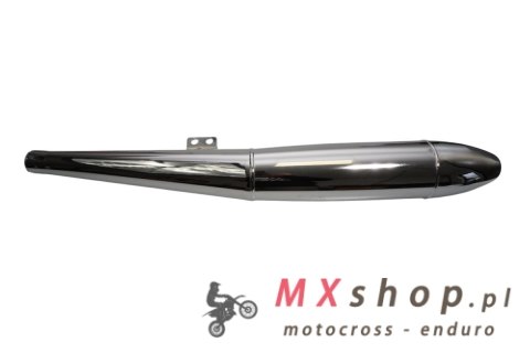 EMGO KOŃCÓWKA WYDECHU (TŁUMIK) CHROMOWANA LEWA (NA WZÓR ORYGINAŁU) BMW R 50 / 5, R75 / 5, R 60 / 5 '69-'72 (DŁUGOŚĆ 81,5CM)