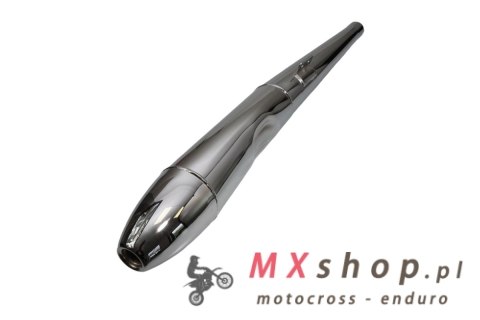 EMGO KOŃCÓWKA WYDECHU (TŁUMIK) CHROMOWANA LEWA (NA WZÓR ORYGINAŁU) BMW R 50 / 5, R75 / 5, R 60 / 5 '69-'72 (DŁUGOŚĆ 81,5CM)