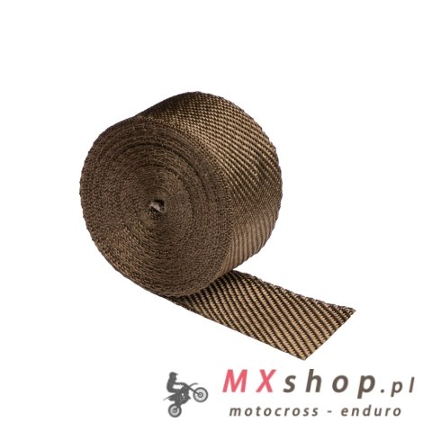 PROMX TAŚMA BAZALTOWA / BANDAŻ TERMICZNY DO OWIJANIA RURY KOLEKTORA WYDECHOWEGO , WYDECHU, SZEROKOŚC 5 CM, DŁUGOŚĆ 10M