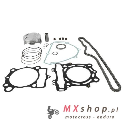 VERTEX ZESTAW NAPRAWCZY GÓRY SILNIKA KAWASAKI KXF 250 15-16 ( TŁOK 24020B, USZCZELKI TOP-END, ŁAŃCUSZEK ROZRZĄDU )