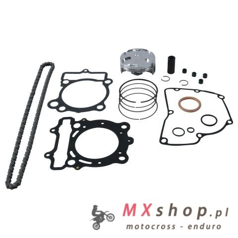 VERTEX ZESTAW NAPRAWCZY GÓRY SILNIKA SUZUKI RMZ 250 16-24 ( TŁOK 24122B, USZCZELKI TOP-END, ŁAŃCUSZEK ROZRZĄDU )