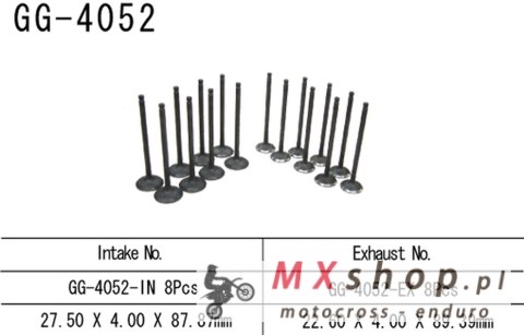 VESRAH ZAWÓR WYDECHOWY KAWASAKI ZX6RR 04 (ZX600M1) (OEM: 12005-0011) (1SZT.) (MADE IN JAPAN)