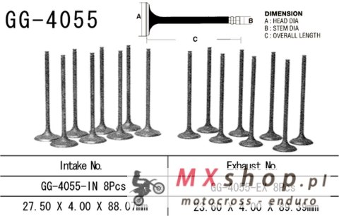 VESRAH ZAWÓR WYDECHOWY KAWASAKI ZX 9RR '05-06' (ZX6002N1, N6F) (OEM: 12005-0034) (1SZT,) (MADE IN JAPAN)