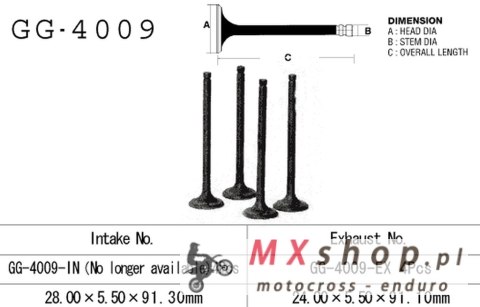 VESRAH ZAWÓR WYDECHOWY KAWASAKI ZR 550 ZEPHYR '91-99, GPZ/KZ/Z 550 '81-89, GT 550 '83-90' (OEM: 12005-1013) (1SZT.) (MADE IN JAP