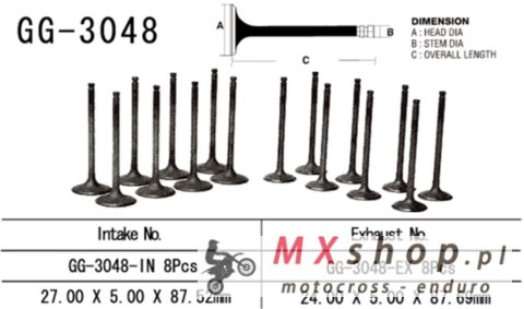 VESRAH ZAWÓR WYDECHOWY SUZUKI GSX 750F '98-06' (OEM: 12911-03F00) (1SZT.) (MADE IN JAPAN)