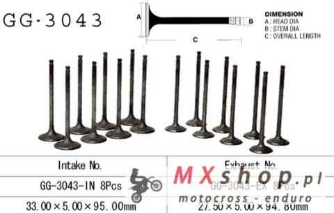 VESRAH ZAWÓR WYDECHOWY SUZUKI GSXR 1300HAYABUSA '99-07' (OEM: 12912-24F00) (1SZT.) (MADE IN JAPAN)