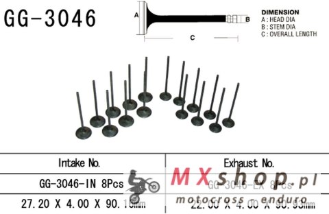 VESRAH ZAWÓR WYDECHOWY SUZUKI GSXR 600 '01-03' (OEM: 12912-39F00) (1SZT.) (MADE IN JAPAN)