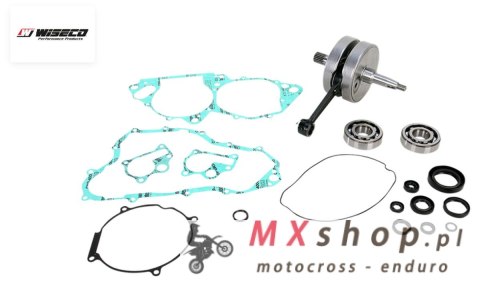 WISECO WAŁ KORBOWY HONDA CR 250 '92-'01 (Z ŁOŻYSKAMI I USZCZELNIACZAMI NA WAŁ ORAZ KOMPLETEM USZCZELEK NA DÓŁ SILNIKA) (HR4002)