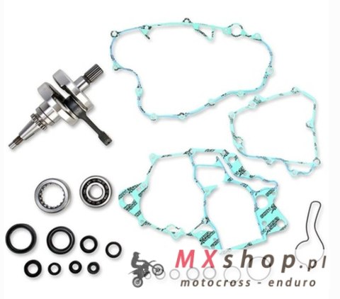 WISECO WAŁ KORBOWY HONDA CRF 150R 07-18 (Z ŁOŻYSKAMI I USZCZELNIACZAMI NA WAŁ ORAZ KOMPLETEM USZCZELEK NA DÓŁ SILNIKA)