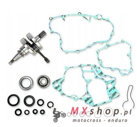 WISECO WAŁ KORBOWY HONDA CRF 250R '10-'15 (Z ŁOŻYSKAMI I USZCZELNIACZAMI NA WAŁ ORAZ KOMPLETEM USZCZELEK NA DÓŁ SILNIKA) (HR4097