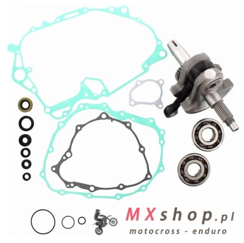 WISECO WAŁ KORBOWY HONDA TRX 400EX 05-09, TRX 400X 09-14 (Z ŁOŻYSKAMI I USZCZELNIACZAMI NA WAŁ ORAZ KOMPLETEM USZCZELEK NA DÓŁ S