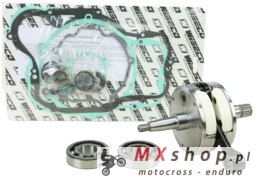 WISECO WAŁ KORBOWY KAWASAKI KX 250 '02-'04 (Z ŁOŻYSKAMI I USZCZELNIACZAMI NA WAŁ ORAZ KOMPLETEM USZCZELEK NA DÓŁ SILNIKA) (HR401