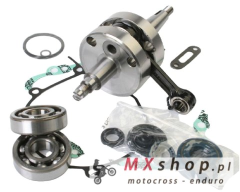 WISECO WAŁ KORBOWY KAWASAKI KX 60 '86-03, SUZUKI RM 60 '03 (Z ŁOŻYSKAMI I USZCZELNIACZAMI NA WAŁ ORAZ KOMPLETEM USZCZELEK NA DÓŁ