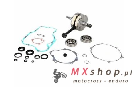 WISECO WAŁ KORBOWY KTM SX 105 06-11 (Z ŁOŻYSKAMI I USZCZELNIACZAMI NA WAŁ ORAZ KOMPLETEM USZCZELEK NA DÓŁ SILNIKA)