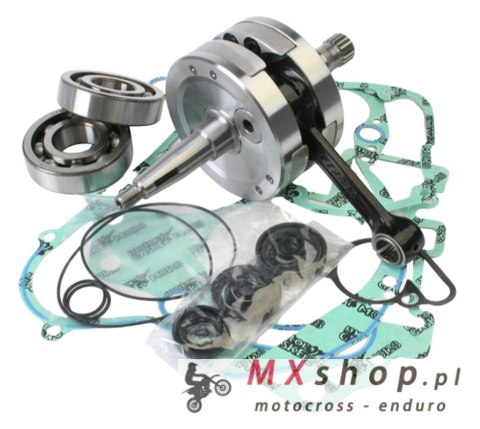 WISECO WAŁ KORBOWY SUZUKI RM 125 '01-'03 (Z ŁOŻYSKAMI I USZCZELNIACZAMI NA WAŁ ORAZ KOMPLETEM USZCZELEK NA DÓŁ SILNIKA) (HR4032)