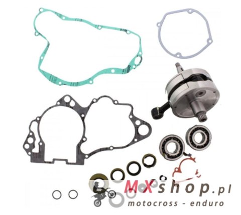 WISECO WAŁ KORBOWY SUZUKI RM 250 05-10 (Z ŁOŻYSKAMI I USZCZELNIACZAMI NA WAŁ ORAZ KOMPLETEM USZCZELEK NA DÓŁ SILNIKA)