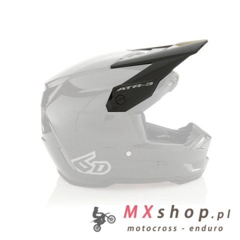 6D HELMETS REPLACEMENT VISOR - DASZEK DO KASKU ATR-3 SOLID GLOSS BLACK KOLOR CZARNY