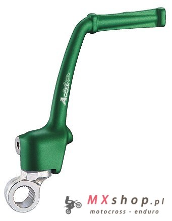 ACCEL DŹWIGNIA STARTERA (KOPKA) ALUMINIOWA KAWASAKI KX 65 '00-'24, KOLOR ZIELONY