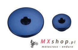 ACCEL KORKI INSPEKCYJNE SILNIKA SUZUKI RMZ 250 '07-'23, RMZ 450 '05-'23, RMX 450 '10-'19 KOLOR NIEBIESKI (26X1,5MM , 12X1,25MM)