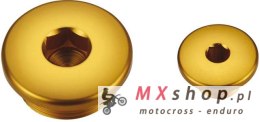 ACCEL KORKI INSPEKCYJNE SILNIKA SUZUKI RMZ 250 '07-'23, RMZ 450 '05-'23, RMX 450 '10-'19 KOLOR ZŁOTY (26X1,5MM , 12X1,25MM)