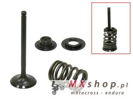 PSYCHIC ZAWÓR SSĄCY (KOMPLETNY ZAWÓR ZE SPRĘŻYNAMI I PODKŁADKAMI) HONDA CRF 110 F '13-'23 STALOWY (MX-09558IK) (25,5X4,98X76,6MM