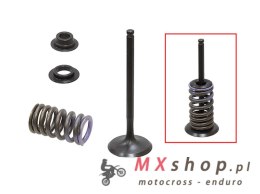 PSYCHIC ZAWÓR SSĄCY (KOMPLETNY ZAWÓR ZE SPRĘŻYNAMI I PODKŁADKAMI) HONDA CRF 150 F '06-'17 STALOWY (MX-09544I) (29,93X4,89X83,4MM