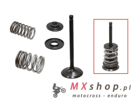 PSYCHIC ZAWÓR SSĄCY (KOMPLETNY ZAWÓR ZE SPRĘŻYNAMI I PODKŁADKAMI) YAMAHA TW 200 '87-'16, TT-R 225 / 230 '00-'16 STALOWY (MX-0951