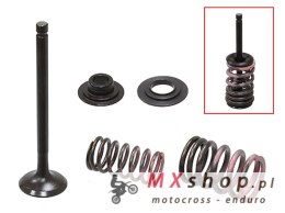 PSYCHIC ZAWÓR WYDECHOWY (KOMPLETNY ZAWÓR ZE SPRĘŻYNAMI I PODKŁADKAMI) HONDA CRF 110 F / 125 F / FB '13-'23 STALOWY (MX-09558E) (