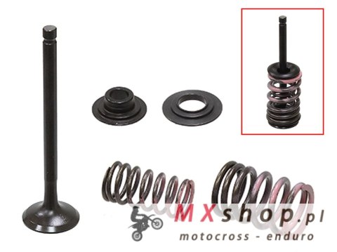 PSYCHIC ZAWÓR WYDECHOWY (KOMPLETNY ZAWÓR ZE SPRĘŻYNAMI I PODKŁADKAMI) HONDA CRF 110 F / 125 F / FB '13-'23 STALOWY (MX-09558E) (