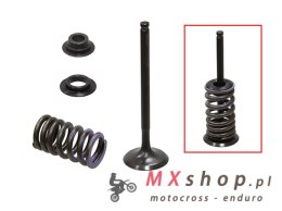 PSYCHIC ZAWÓR WYDECHOWY (KOMPLETNY ZAWÓR ZE SPRĘŻYNAMI I PODKŁADKAMI) HONDA CRF 150 F '06-'17 STALOWY (MX-09544E) (25,9X4,94X82,