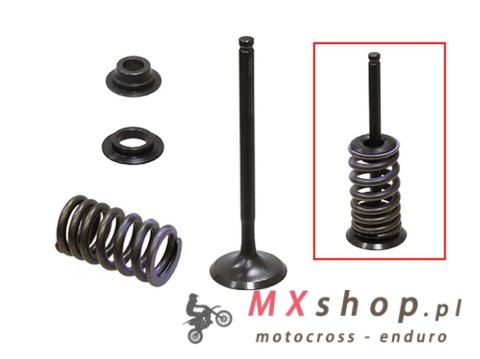 PSYCHIC ZAWÓR WYDECHOWY (KOMPLETNY ZAWÓR ZE SPRĘŻYNAMI I PODKŁADKAMI) HONDA CRF 150 F '06-'17 STALOWY (MX-09544E) (25,9X4,94X82,