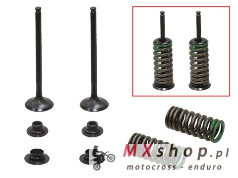PSYCHIC ZAWÓR WYDECHOWY (KOMPLETNY ZAWÓR ZE SPRĘŻYNAMI I PODKŁADKAMI) HONDA CRF 150 R / RB '07-'23 STALOWY (MX-09545E) (22,5X4,4