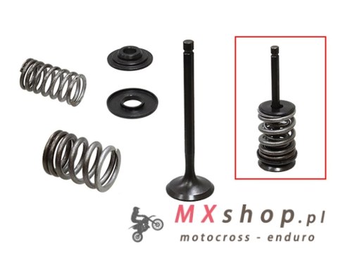 PSYCHIC ZAWÓR WYDECHOWY (KOMPLETNY ZAWÓR ZE SPRĘŻYNAMI I PODKŁADKAMI) YAMAHA TW 200 '87-'16, TT-R 225 / 230 '00-'16 STALOWY (MX-