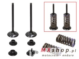 PSYCHIC ZAWORY SSĄCE (KOMPLET 2 SZT. ZAWORÓW ZE SPRĘŻYNAMI I PODKŁADKAMI) HONDA CRF 150 R / RB '07-'23 STALOWE (MX-09545I) (25,9