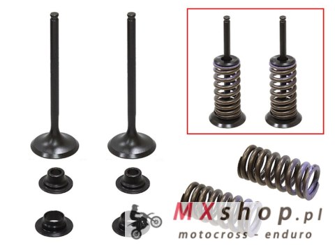PSYCHIC ZAWORY SSĄCE (KOMPLET 2 SZT. ZAWORÓW ZE SPRĘŻYNAMI I PODKŁADKAMI) HONDA CRF 150 R / RB '07-'23 STALOWE (MX-09545I) (25,9