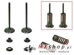 PSYCHIC ZAWORY SSĄCE (KOMPLET 2 SZT. ZAWORÓW ZE SPRĘŻYNAMI I PODKŁADKAMI) HONDA CRF 250 R '10-'15 STALOWE (MX-09523I) (21,5X13,5