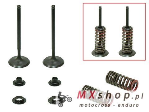 PSYCHIC ZAWORY SSĄCE (KOMPLET 2 SZT. ZAWORÓW ZE SPRĘŻYNAMI I PODKŁADKAMI) HONDA CRF 250 R '10-'15 STALOWE (MX-09523I) (21,5X13,5